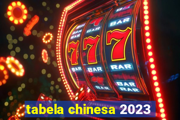 tabela chinesa 2023